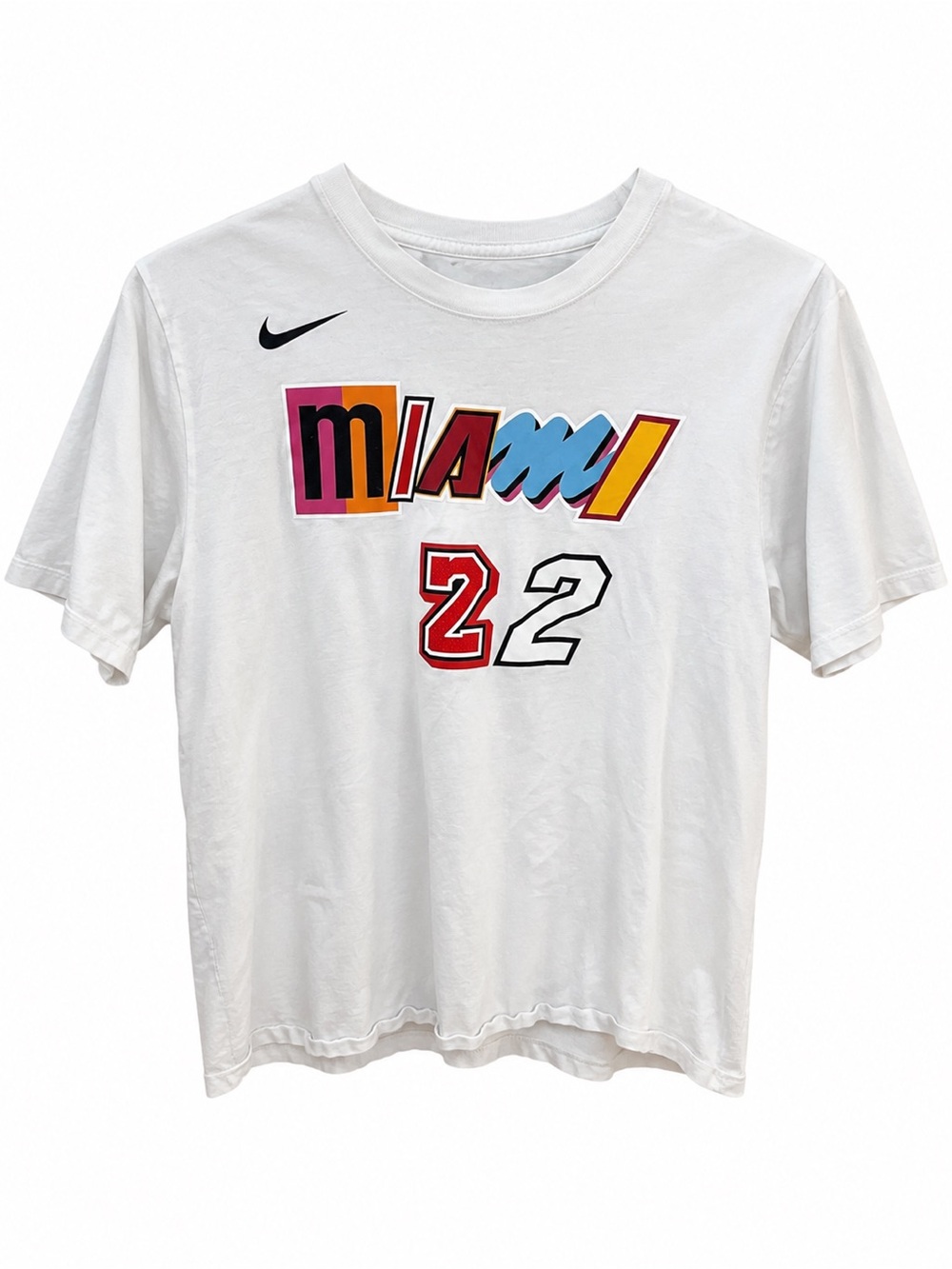 Nike White Miami 22 Colorblock Graphic Tee